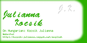 julianna kocsik business card